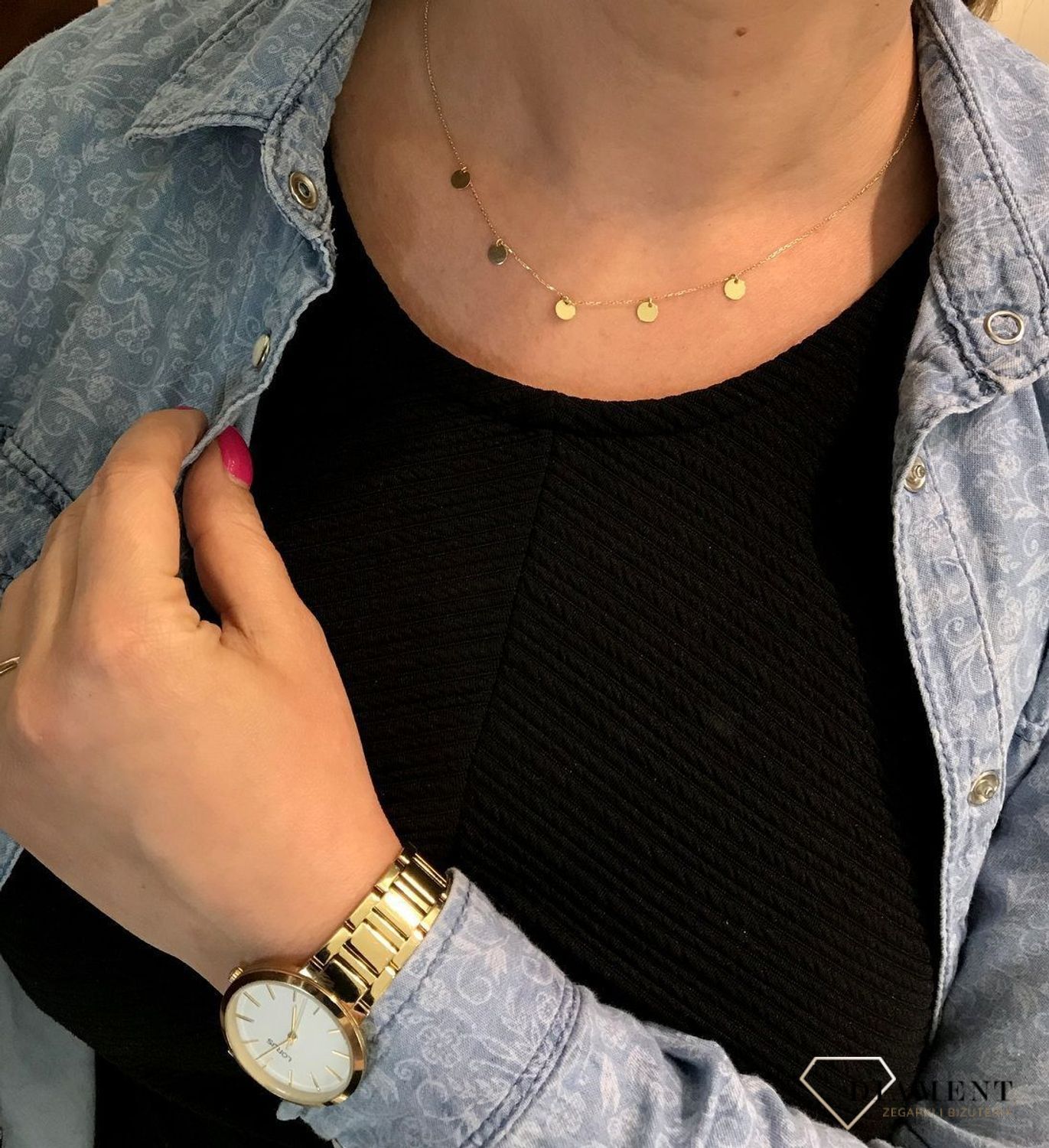 Naszyjnik złota celebrytka z kółkami wykonana z wysokiej jakości żółtego złota będzie idealnym dopełnieniem kobiecych stylizacji. Zapraszamy! (2).jpg